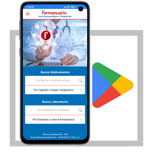<B>Farmanuario Vademécum Móvil</B><Br><i>en su celular Android</Br></i>